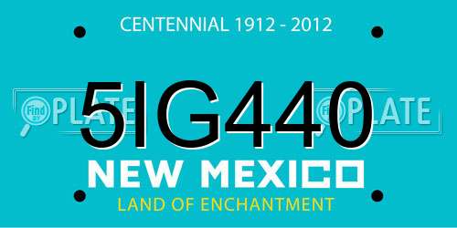 5IG440 New Mexico License Plate