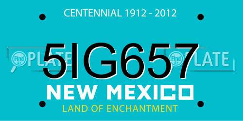 5IG657 New Mexico License Plate