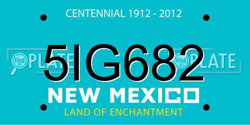 5IG682 New Mexico License Plate