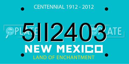5II2403 New Mexico License Plate