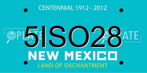 5ISO28 New Mexico License Plate