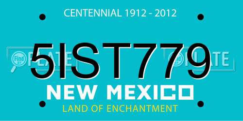 5IST779 New Mexico License Plate