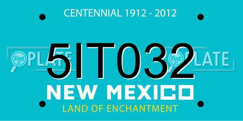 5IT032 New Mexico License Plate