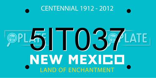 5IT037 New Mexico License Plate