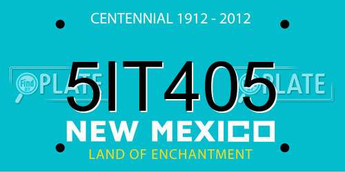 5IT405 New Mexico License Plate