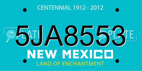 5JA8553 New Mexico License Plate