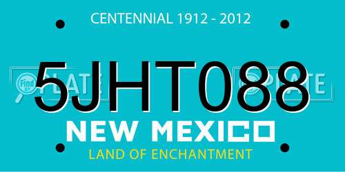 5JHT088 New Mexico License Plate