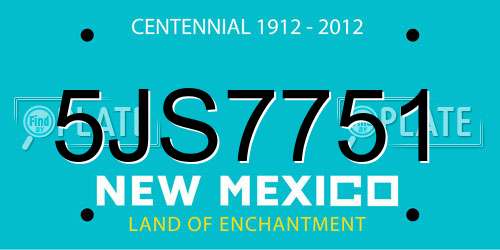 5JS7751 New Mexico License Plate