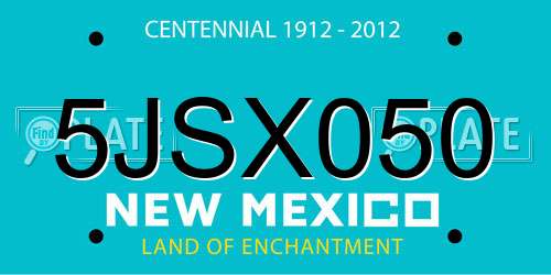 5JSX050 New Mexico License Plate