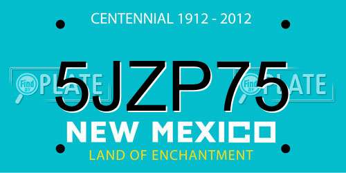 5JZP75 New Mexico License Plate