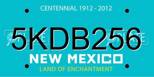 5KDB256 New Mexico License Plate