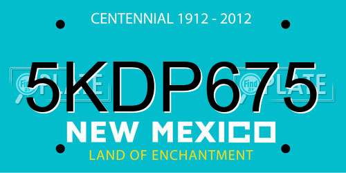 5KDP675 New Mexico License Plate