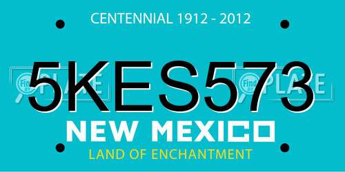5KES573 New Mexico License Plate