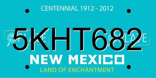 5KHT682 New Mexico License Plate