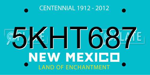 5KHT687 New Mexico License Plate