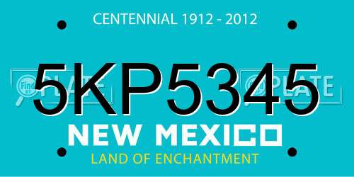 5KP5345 New Mexico License Plate