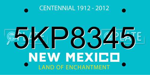 5KP8345 New Mexico License Plate