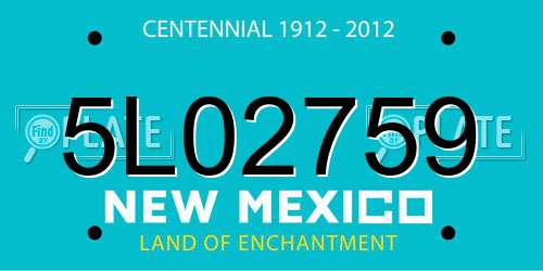 5L02759 New Mexico License Plate