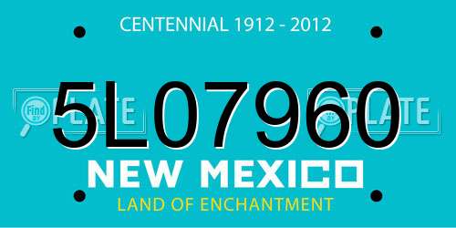 5L07960 New Mexico License Plate