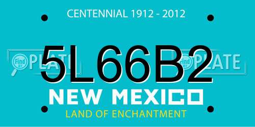 5L66B2 New Mexico License Plate