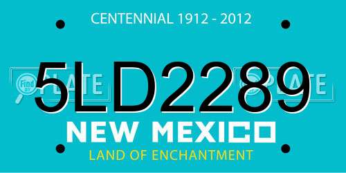 5LD2289 New Mexico License Plate
