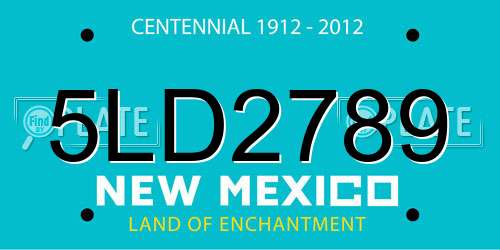 5LD2789 New Mexico License Plate