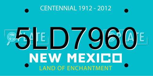 5LD7960 New Mexico License Plate
