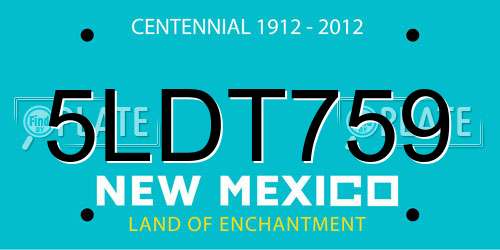 5LDT759 New Mexico License Plate