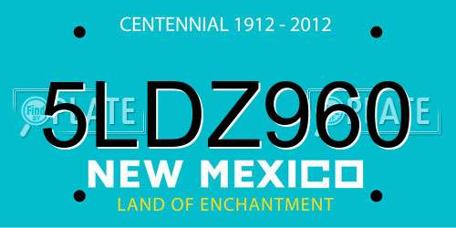 5LDZ960 New Mexico License Plate
