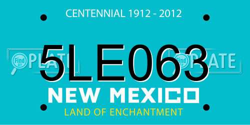 5LE063 New Mexico License Plate