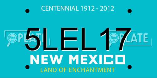 5LEL17 New Mexico License Plate