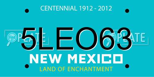 5LEO63 New Mexico License Plate