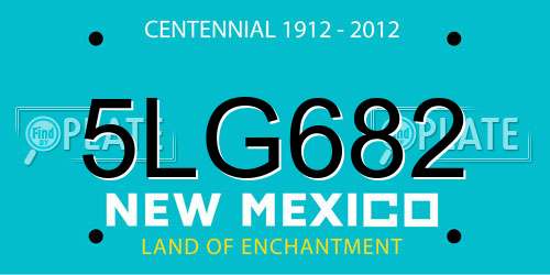 5LG682 New Mexico License Plate