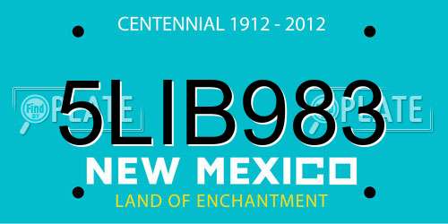 5LIB983 New Mexico License Plate
