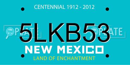 5LKB53 New Mexico License Plate