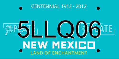 5LLQ06 New Mexico License Plate