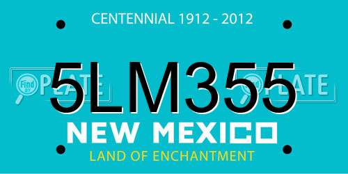 5LM355 New Mexico License Plate