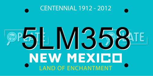 5LM358 New Mexico License Plate