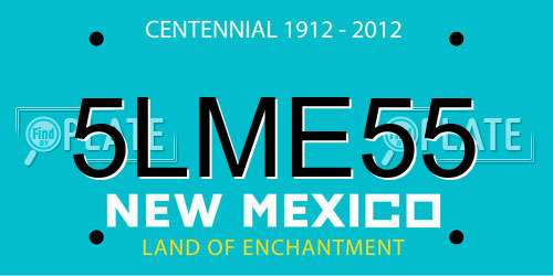 5LME55 New Mexico License Plate