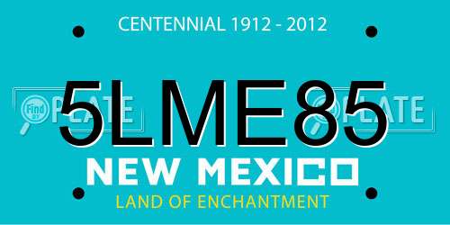 5LME85 New Mexico License Plate