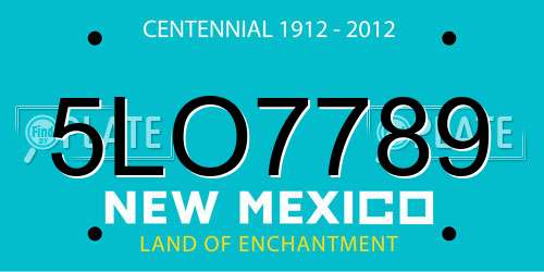 5LO7789 New Mexico License Plate
