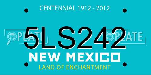 5LS242 New Mexico License Plate