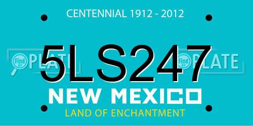5LS247 New Mexico License Plate
