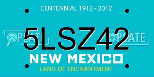 5LSZ42 New Mexico License Plate