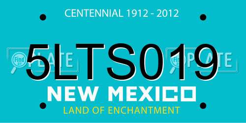 5LTS019 New Mexico License Plate
