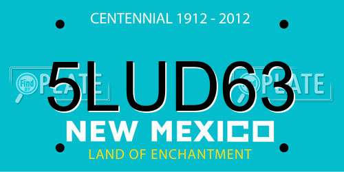 5LUD63 New Mexico License Plate