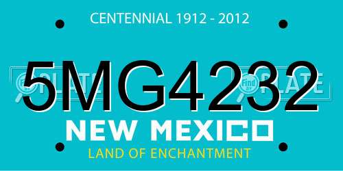 5MG4232 New Mexico License Plate
