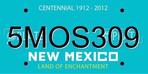 5MOS309 New Mexico License Plate