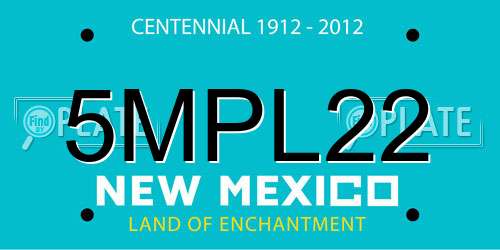 5MPL22 New Mexico License Plate