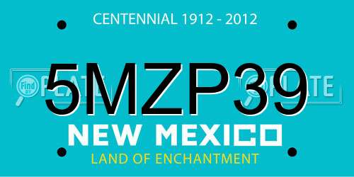 5MZP39 New Mexico License Plate